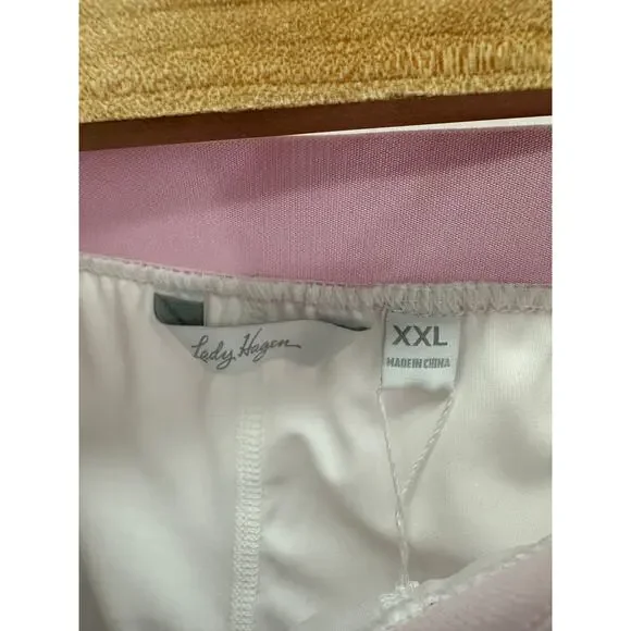 Lady Hagen Skort Women XXL NWT Pink Seashells Side Pleat Golf Pickleball Tennis - Picture 6 of 9